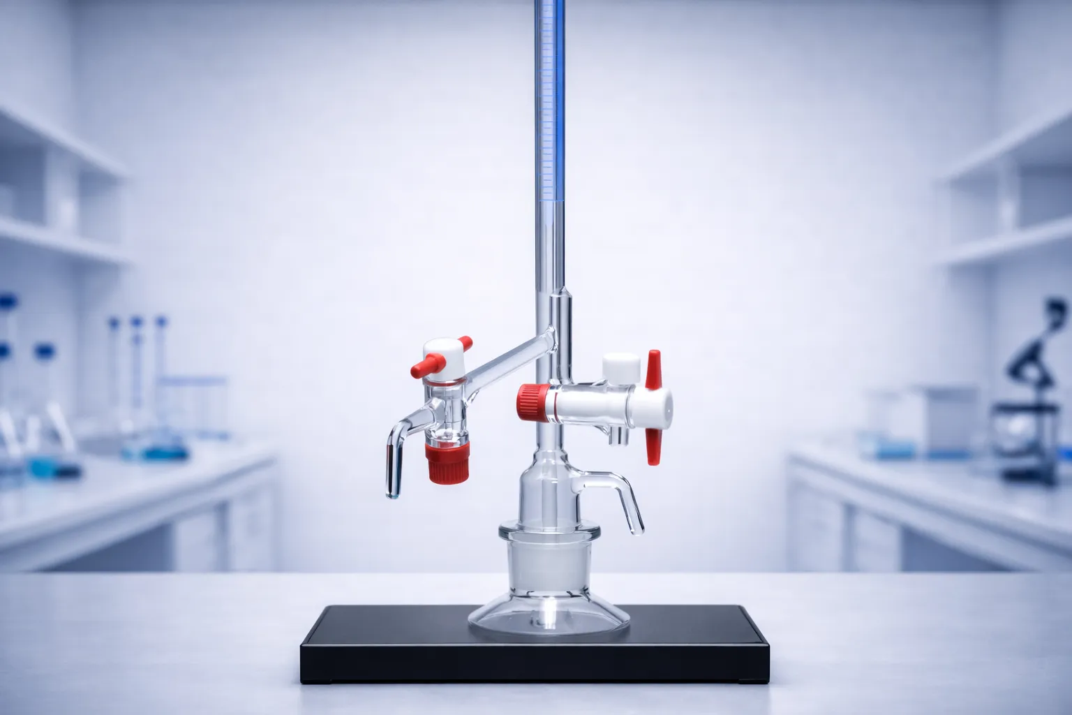 Burettes Automatic PTFE Class AS Schellbach with Intermediate Stopcock